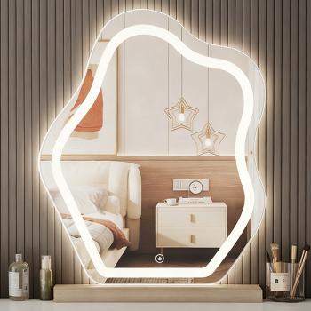 MuXing Wolkenform Schminkspiegel – mit LED-Beleuchtung, für Schlafzimmer, Wohnzimmer & Schminktisch, 52×80cm /JZ-352/