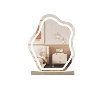 MuXing Wolkenform Schminkspiegel – mit LED-Beleuchtung, für Schlafzimmer, Wohnzimmer & Schminktisch, 52×80cm /JZ-352/