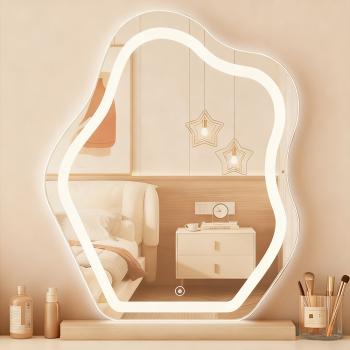 MuXing Wolkenform Schminkspiegel – mit LED-Beleuchtung, für Schlafzimmer, Wohnzimmer & Schminktisch, 52×80cm /JZ-352/
