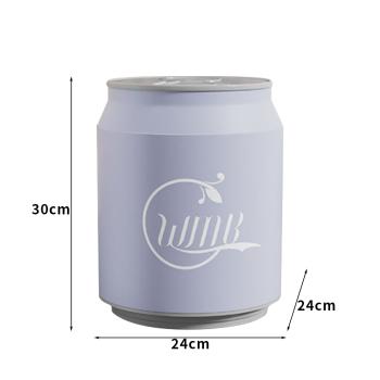 MuXing Müllbehälter mit Drucköffnung, Doppelschicht, Geruchsdicht, Rollen, Für Wohnzimmer & Schlafzimmer 24 × 24 × 30 cm