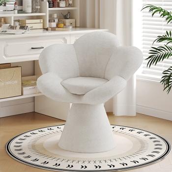 MuXing Drehbarer Schminktischstuhl in Blütenform mit Rückenlehne – Bequemer Make-up-Stuhl für Schlafzimmer und Ankleidezimmer 53 × 85 cm /HBY6789/