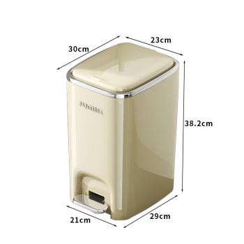 MuXing Kunststoff-Pedal-Mülleimer mit Doppeldeckel – Fußpedal & Drucköffnung, ideal für Küche und Schlafzimmer