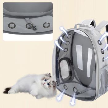 MuXing Katzenrucksack, Atmungsaktiv, Tragbar, Großes Fassungsvolumen, Doppel-Schultergurte – Haustier Rucksack für Katzen