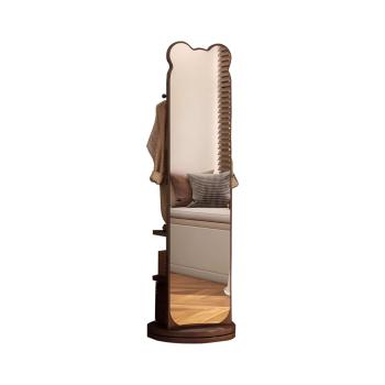 MuXing Ganzkörperspiegel im Bärendesign – Standspiegel, Ankleidespiegel, einseitig, drehbar, für Garderobe und Schlafzimmer 168 x 46 cm 【JZ-68zong】