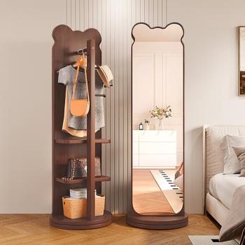 MuXing Ganzkörperspiegel im Bärendesign – Standspiegel, Ankleidespiegel, einseitig, drehbar, für Garderobe und Schlafzimmer 168 x 46 cm 【JZ-68zong】