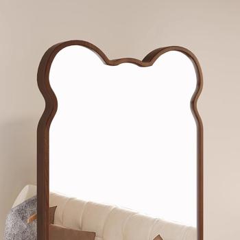 MuXing Ganzkörperspiegel im Bärendesign – Standspiegel, Ankleidespiegel, einseitig, drehbar, für Garderobe und Schlafzimmer 168 x 46 cm 【JZ-68zong】
