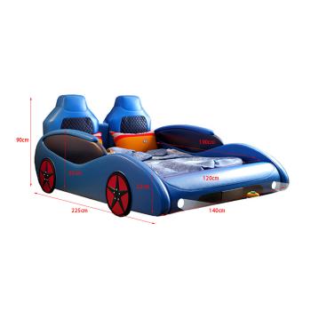 Muxing Auto LED Raser Jungen Kinder Bett Cool Bequem blau