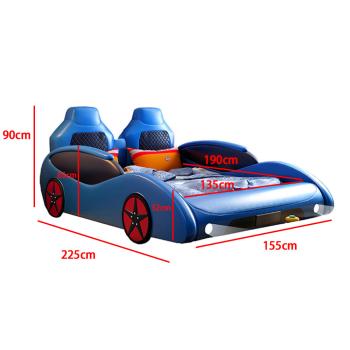 Muxing Auto LED Raser Jungen Kinder Bett Cool Bequem blau
