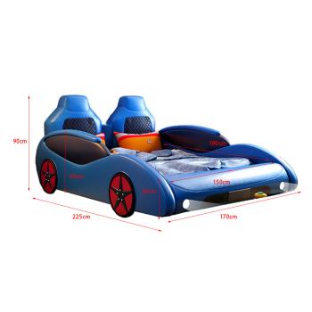 Muxing Auto LED Raser Jungen Kinder Bett Cool Bequem blau