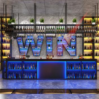 Preview: Muxing Empfangstresen, Kassentresen und Bartheke (mit Eckelement), geeignet für Restaurants und Bars, Schwarz