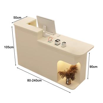 Muxing Rezeption Theke Bar Empfangstheke empfangstisch Counter Kassentisch Beige