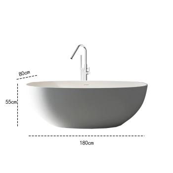 MuXing Freistehende Haushalts-Badewanne, Badezuber, klassisches weißes Design, geeignet für das Badezimmer