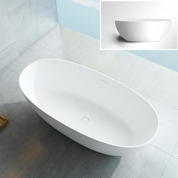 MuXing Freistehende Haushalts-Badewanne, Badezuber, klassisches weißes Design, geeignet für das Badezimmer