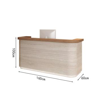 MuXing Empfangstheke, Rezeptionstheke, Bürotheke, Verkaufstresen, Multifunktionale Theke 160 × 60 × 100 cm /FDSYMS-160/