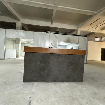 Preview: Muxing Theke Industriestil-Kassentheke Restaurant-Bar  Bar-Theke Empfangstheke Rezeption Kasse Bar 180*60*100cm Grau【CTSN 180】