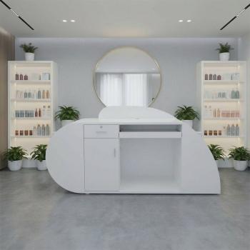 Muxing Salon Geschäft Empfangstisch Laden Kasse Kurvige Theke Gebogene Bar【SQQ】