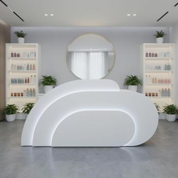 Muxing Salon Geschäft Empfangstisch Laden Kasse Kurvige Theke Gebogene Bar【SQQ】