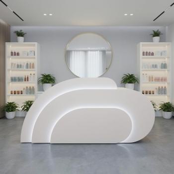 Muxing Salon Geschäft Empfangstisch Laden Kasse Kurvige Theke Gebogene Bar【SQQ】