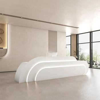 Muxing Salon Geschäft Empfangstisch Laden Kasse Kurvige Theke Gebogene Bar【SQQ】