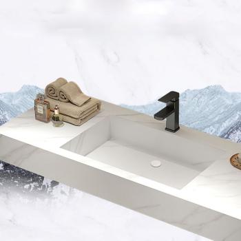 Muxing Waschbecken mit schublade Ablage Waschtisch LED Spiegel Badezimmerspüle