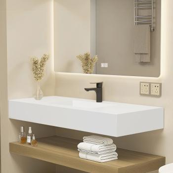 MuXing Waschbecken Set – Keramik-Waschbecken, LED-Spiegel mit Anti-Beschlag, wandhängend, mit Stauraumregal 120×55 cm 【C458】