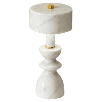 Muxing Marmor-/Jade-Tischlampe, wiederaufladbare Nachttischlampe, nordisches Design, Café- & Barleuchte 11,5 × 8 × 26 cm【dlsd】