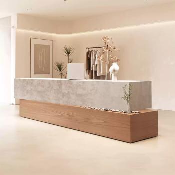 Muxing Empfangstheke für Ferienwohnung, Kassentheke, schlichte Theke, Theke im dezenten Luxusstil