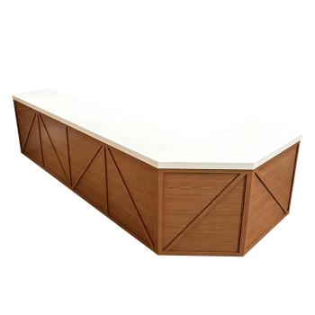 Muxing Bartheke im Industrial-Retro-Stil, Eckbar, minimalistische Bartheke, Bartheke im Gastronomie-Stil