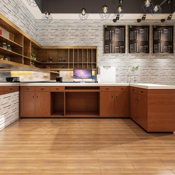 Preview: Muxing Bartheke im Industrial-Retro-Stil, Eckbar, minimalistische Bartheke, Bartheke im Gastronomie-Stil
