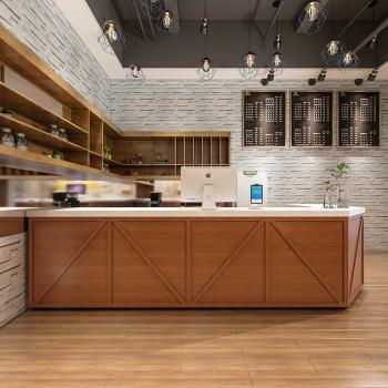 Muxing Bartheke im Industrial-Retro-Stil, Eckbar, minimalistische Bartheke, Bartheke im Gastronomie-Stil