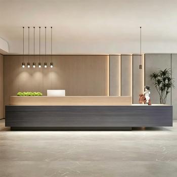 Preview: Hotel Lobby Bar Theke, Schlichte Maßgefertigte Bar Theke, Kaffee-Point Kasse, Einteilige Bar Theke