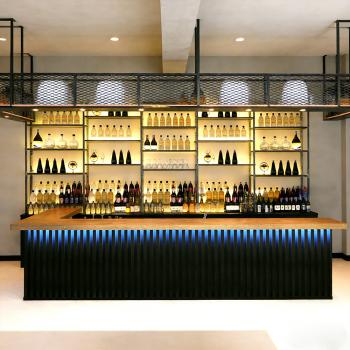 Preview: Muxing Moderner minimalistischer Bartresen/Theke Bartheke  individuell gefertigter großer Bartresen Barempfangstheke /HCTG ZJ/