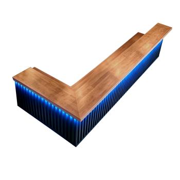 Muxing Moderner minimalistischer Bartresen/Theke Bartheke  individuell gefertigter großer Bartresen Barempfangstheke /HCTG ZJ/