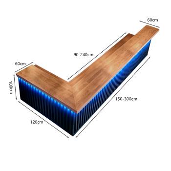 Muxing Moderner minimalistischer Bartresen/Theke Bartheke  individuell gefertigter großer Bartresen Barempfangstheke /HCTG ZJ/
