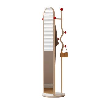 Muxing Spiegel Ganzkörperspiegel Standspiegel Multifunktionsspiegel Kleiderspiegel Heimspiegel Ganzkörperspiegel mit Stauraum Beige 175cm 【GYJ1033】