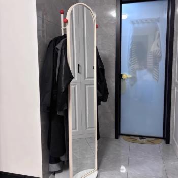 Muxing Spiegel Ganzkörperspiegel Standspiegel Multifunktionsspiegel Kleiderspiegel Heimspiegel Ganzkörperspiegel mit Stauraum Beige 175cm 【GYJ1033】