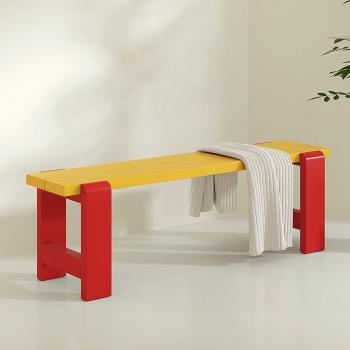Muxing Essbank Schuhbank Haushocker Langbank Schuhhocker Esszimmerstuhl 60*23*45cm