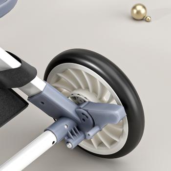 Muxing 360 Drehbar Kinderwagen Leichter Kompaktbuggy  Zusammenklappbarer Verstellbare Rückenlehne 46*72*93cm