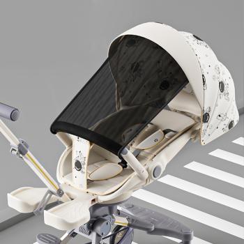 Muxing Kinderwagen Klappbuggy bis 25 kg mit Fußstütze, Kinderwagen zusammenklappbar verstellbare Rückenlehne 45*72*92cm