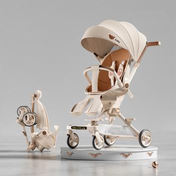 Muxing Kinderwagen Klappbuggy bis 25 kg mit Fußstütze, Kinderwagen zusammenklappbar verstellbare Rückenlehne 45*72*92cm