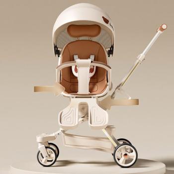 Muxing Kinderwagen Klappbuggy bis 25 kg mit Fußstütze, Kinderwagen zusammenklappbar verstellbare Rückenlehne 45*72*92cm
