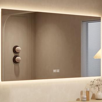 Muxing Waschbecken,Wand-Waschbecken, Spüle mit Armaturenloch,Badezimmer Waschbecken,mit LED-Spiegel und Schublade 120*55cm 【C383】