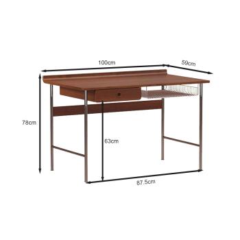 Muxing Schreibtisch, Arbeitstisch, Computertisch, Bürotisch, Schreibtisch mit Schublade, 100×59×78 cm 【SMB56XG】