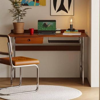 Muxing Schreibtisch, Arbeitstisch, Computertisch, Bürotisch, Schreibtisch mit Schublade, 100×59×78 cm