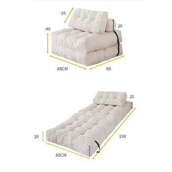 Muxing  Klappbares Sofa, Wohnzimmer-Sofa, Einzelsessel, Schlafzimmer-Sofa, Multifunktionales Sofa, Minimalistisches Sofa, 85×85×40 cm