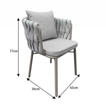 Muxing  2er-Set  Outdoor-Stuhl Campingstuhl Gartenstuhl Freizeitstuhl Armlehnenstuhl Geflechtstuhl für den Außenbereich/Garten 56×63×77cm [BZ-34]