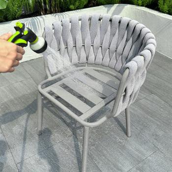 Muxing  2er-Set  Outdoor-Stuhl Campingstuhl Gartenstuhl Freizeitstuhl Armlehnenstuhl Geflechtstuhl für den Außenbereich/Garten 56×63×77cm [BZ-34]