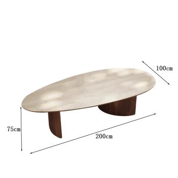 Preview: Esstisch, Vintage Esstisch, Esstisch für Zuhause, Tisch, Esstisch für mehrere Personen,200*100*75cm