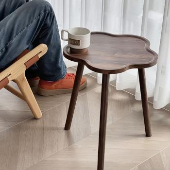 Muxing  Beistelltisch, Sofa-Beistelltisch, Couchtisch mit Holzmaserung, kleiner Tisch, Blütenblätter-Couchtisch, Nachttisch, 40×40×49 cm   /FGHD49CJ/