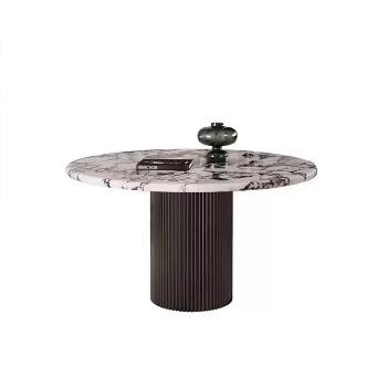 Preview: Esstisch, Runder Esstisch, Esstisch für kleine Wohnungen, Esstisch mit vertikalen Beinen, Esstisch für den Hausgebrauch